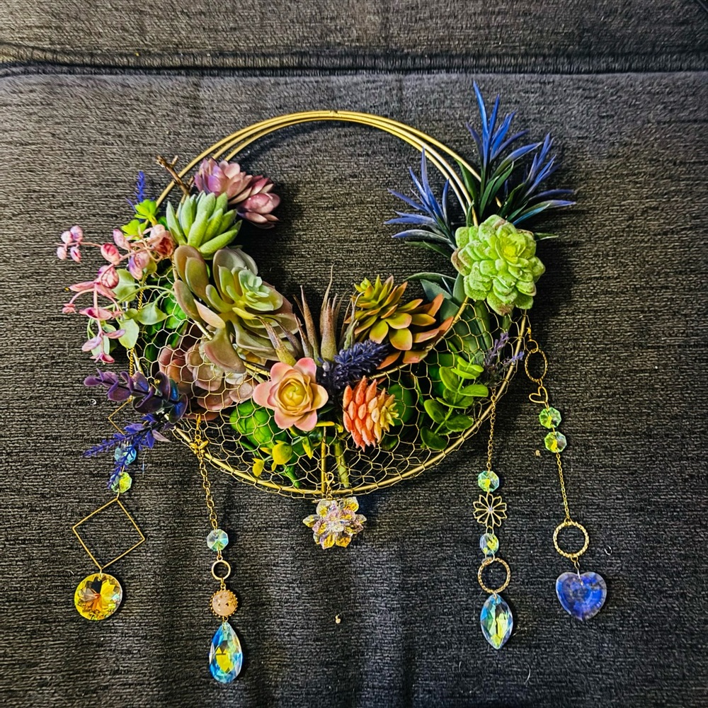 Hand Crafted Mystical Succulent Wreathe